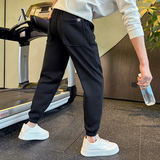 冬款男士潮流卫裤男生时尚美式加绒小脚休闲裤长裤1003-169P68，男装休闲裤，星座1003-1