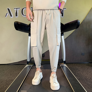 夏季新款男士工装长裤休闲男生小脚裤束脚百搭裤子1003-1A52P48图片