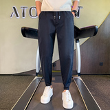 秋季痞帅男生修身休闲裤男士潮流小脚裤长裤1003-1A64P58，男装休闲裤，星座1003-1