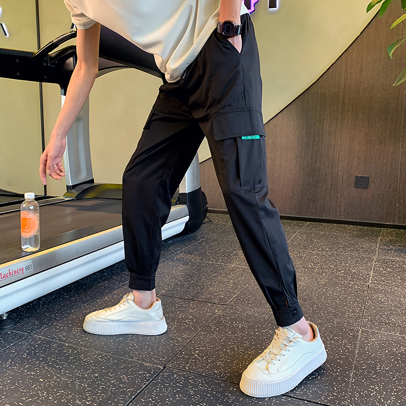 春夏新款社会小伙男生工装裤男士潮流小脚裤长裤1003-1A28P48，男装休闲裤，星座1003-1