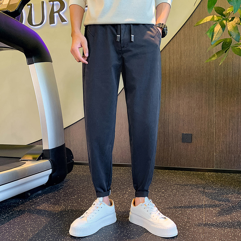 秋季痞帅男生修身休闲裤男士潮流小脚裤长裤1003-1A64P58，男装休闲裤，星座1003-1