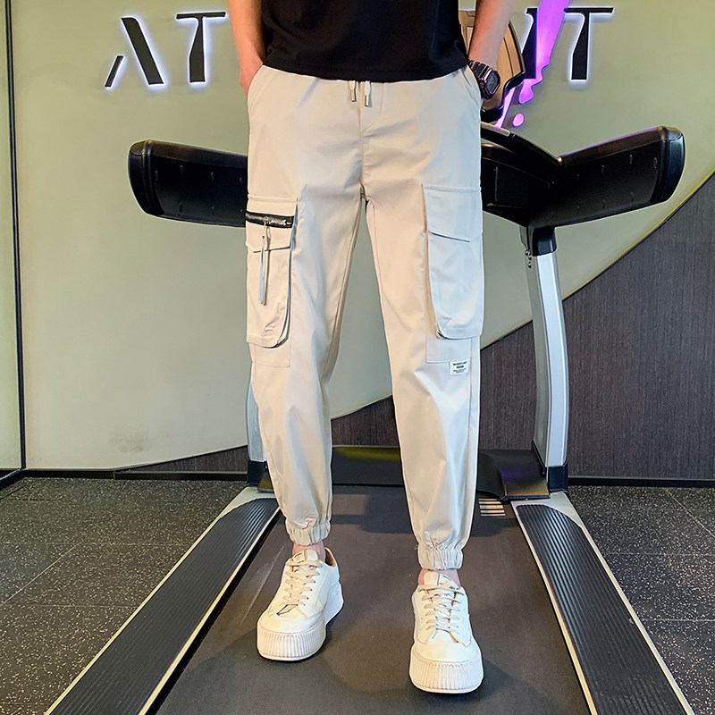 2024春夏新款男生修身时尚休闲裤男百搭工装小脚裤1003-1A27P48,男装休闲裤,星座1003-1