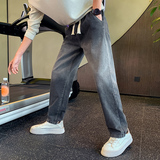 秋季潮流男生直筒牛仔裤男士潮流水洗长裤休闲裤1003-1A56P55，男装牛仔裤，星座1003-1