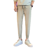 秋季新款男士百搭修身小脚裤男生潮流休闲裤网红1003-1A55P48，男装休闲裤，星座1003-1