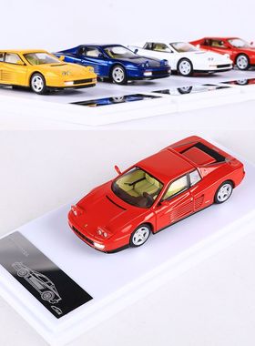 XF 1:64特斯塔罗萨Testarossa仿真合金汽车模型可开后盖