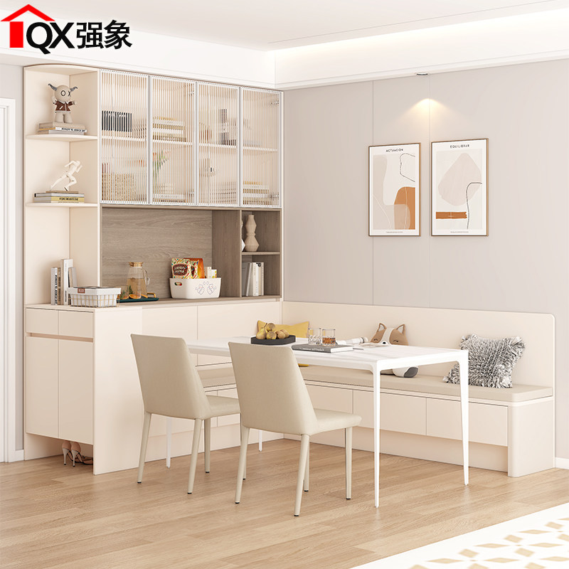 进门鞋柜转角卡座餐边柜一体靠墙酒柜餐桌椅组合多功能储物柜G367,住宅家具,餐边柜,淘宝优惠券,粉丝福利购,淘宝优惠卷