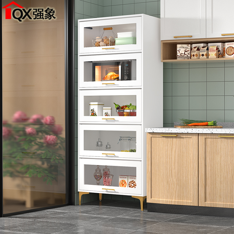 轻奢简约厨房置物架翻盖柜餐边柜