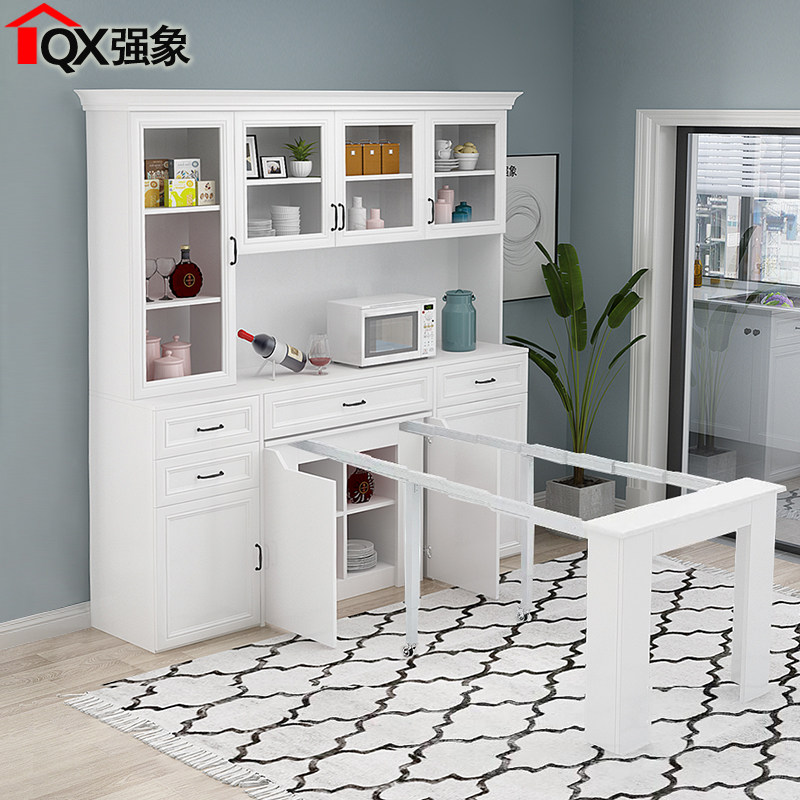 简欧风组合伸缩隐形多功能餐桌