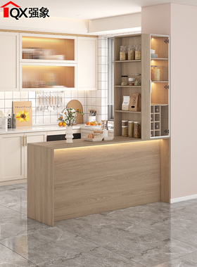 客厅餐厅吧台桌酒柜一体厨房隔断玄关收纳柜中岛台餐边柜定制G330