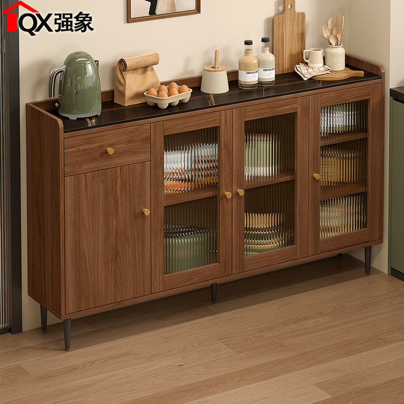 中古风岩板超薄餐边柜30cm厨房靠墙一体极窄20cm储物柜茶水柜G419,住宅家具,餐边柜,淘宝优惠券,粉丝福利购,淘宝优惠卷