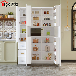 现代简约餐柜高柜一体靠墙厨房置物收纳储物微波炉柜定制G16