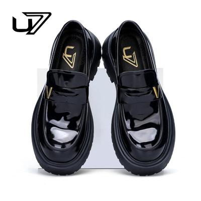 U7品牌男鞋2025夏季真皮打孔透气商务正装皮鞋男士头层牛皮休闲鞋