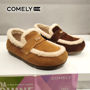 COMELY康莉女鞋2025冬季新款平底舒适绒里保暖时尚雪地靴KJH58811