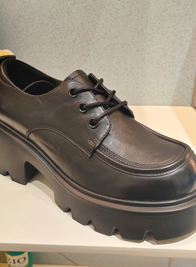 索菲娅 女鞋2025秋季新款商场直发厚底显高系带乐福鞋 SFD3112144