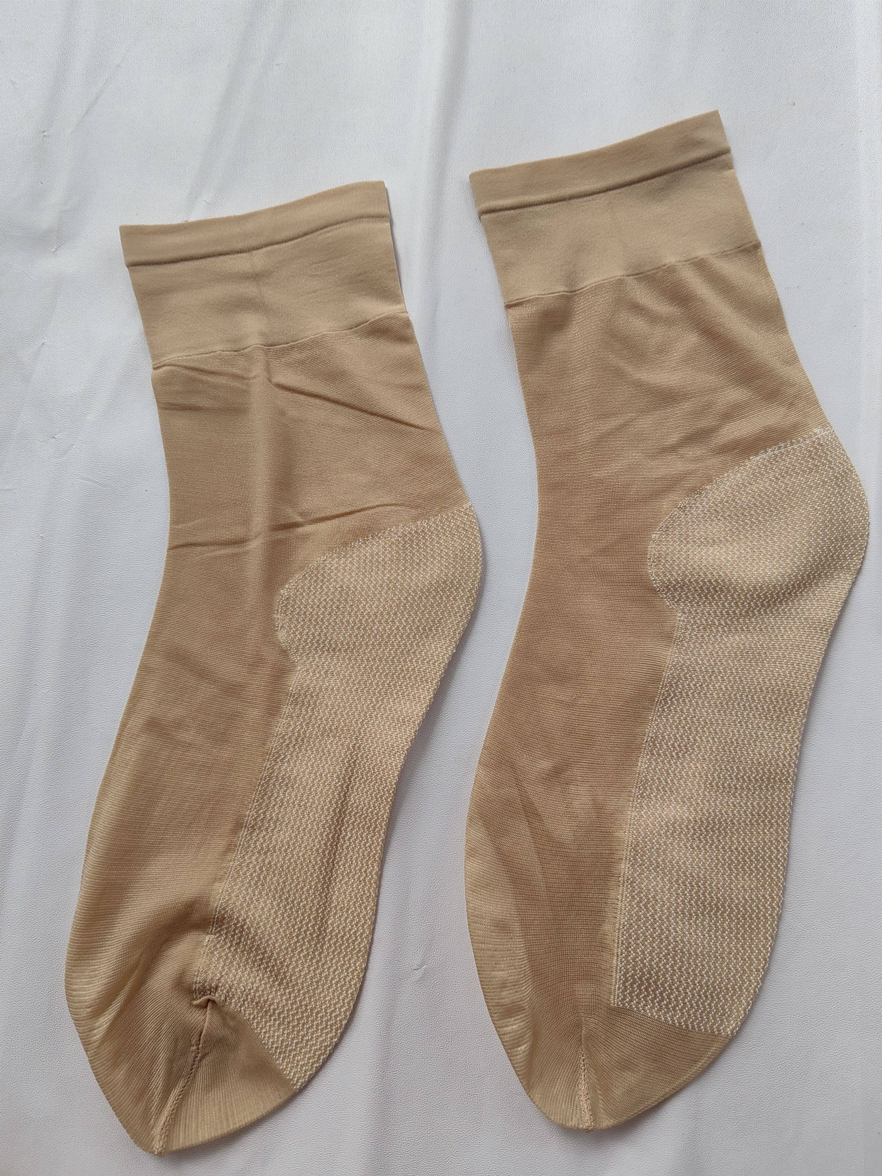 10双带脚跟棉底超薄丝袜防滑女短袜耐磨防勾丝透明水晶袜对对袜夏