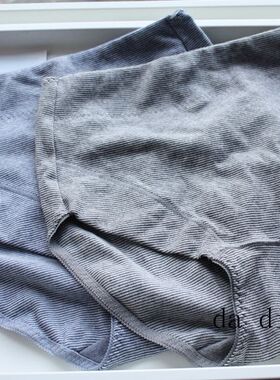 特！出口防勒腿设计 外贸日系条纹简约棉混弹力大码高腰女内裤C76