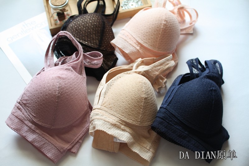 外贸无钢圈内衣女 出口韩国柔软蕾丝夏季薄杯透气舒适不勒文胸H15