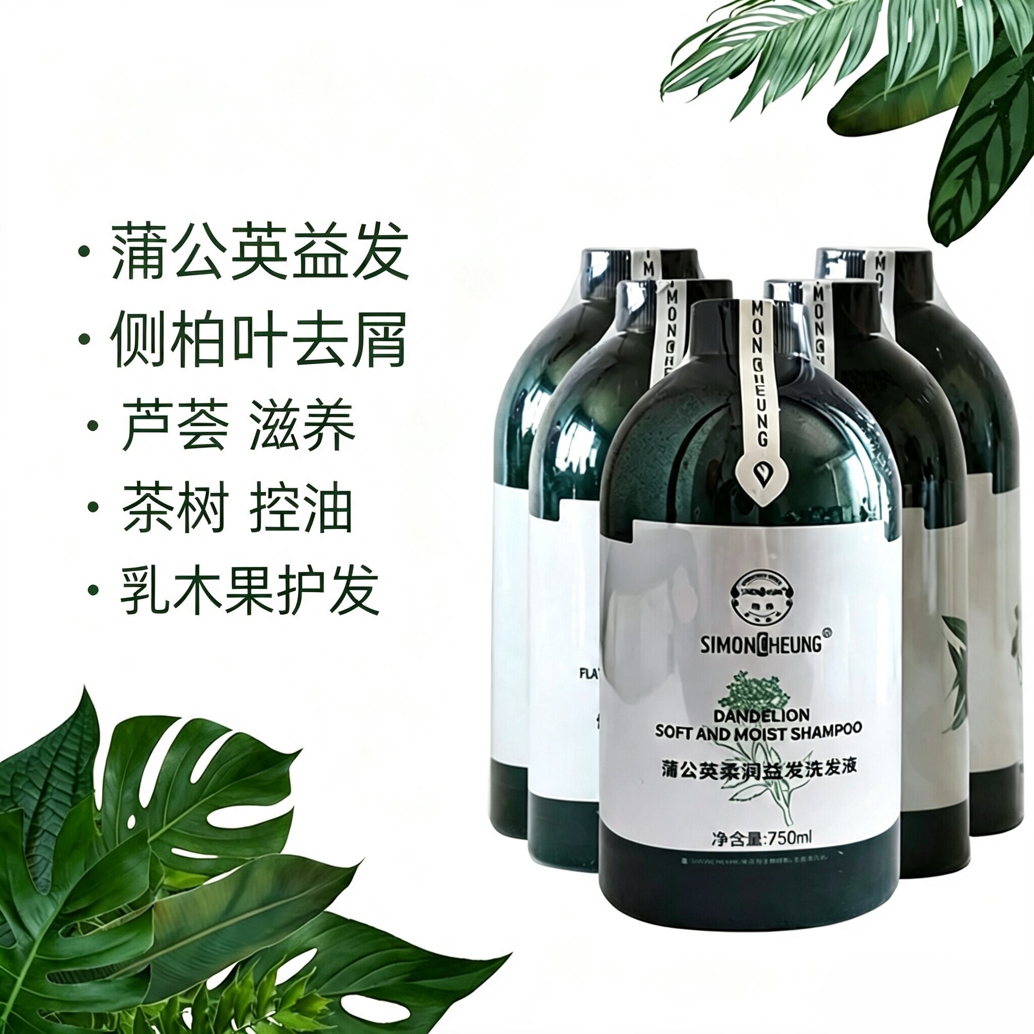 正品施清草本臻萃净彻洗发水护发素侧伯叶去屑茶树控油去屑止痒