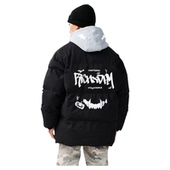 连帽棉服冬季 XDFM美式 万圣节主题保暖假两件拉链款 宽松百搭棉衣