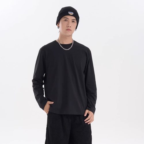 XDFM重磅长袖T恤纯棉230g打底衫