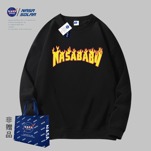 卡通印花透气重磅卫衣情侣百搭长袖 NASA 新款 秋冬季 潮 SOLAR联名款