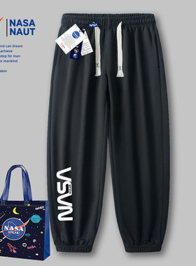 NASA SOLAR联名款2026年新款潮牌束脚宽松高街休闲运动情侣卫裤