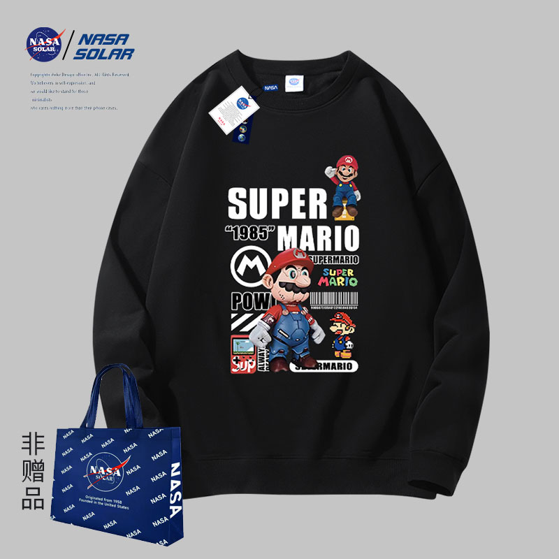 NASA联名款重磅卡通印花卫衣