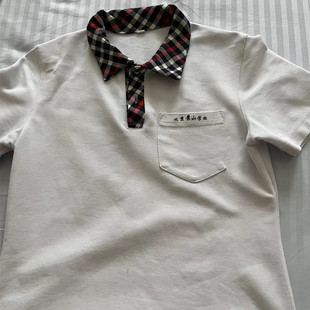 夏北京景山学校短袖校服男女纯棉网眼POIO