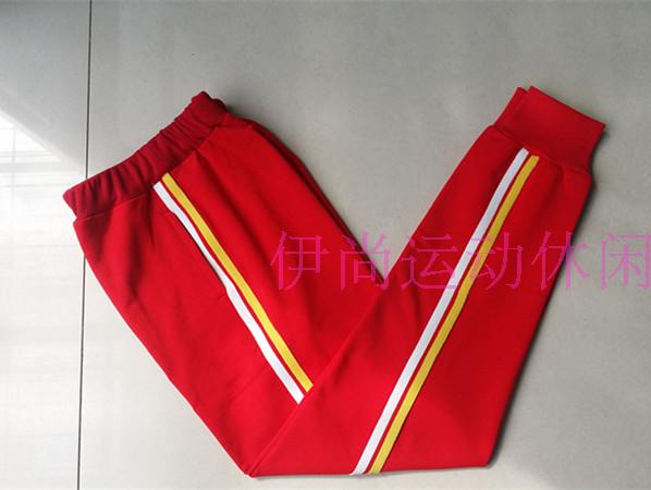 中小学生校服裤子校裤红色班服