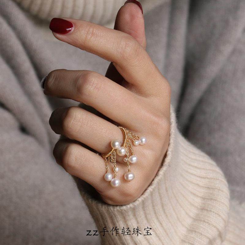 手作轻珠宝小众轻奢法式浪漫指环