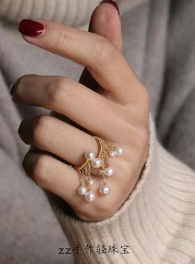 手作轻珠宝小众轻奢法式浪漫指环