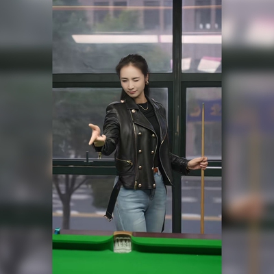 自然系高腰显瘦直筒九分牛仔裤