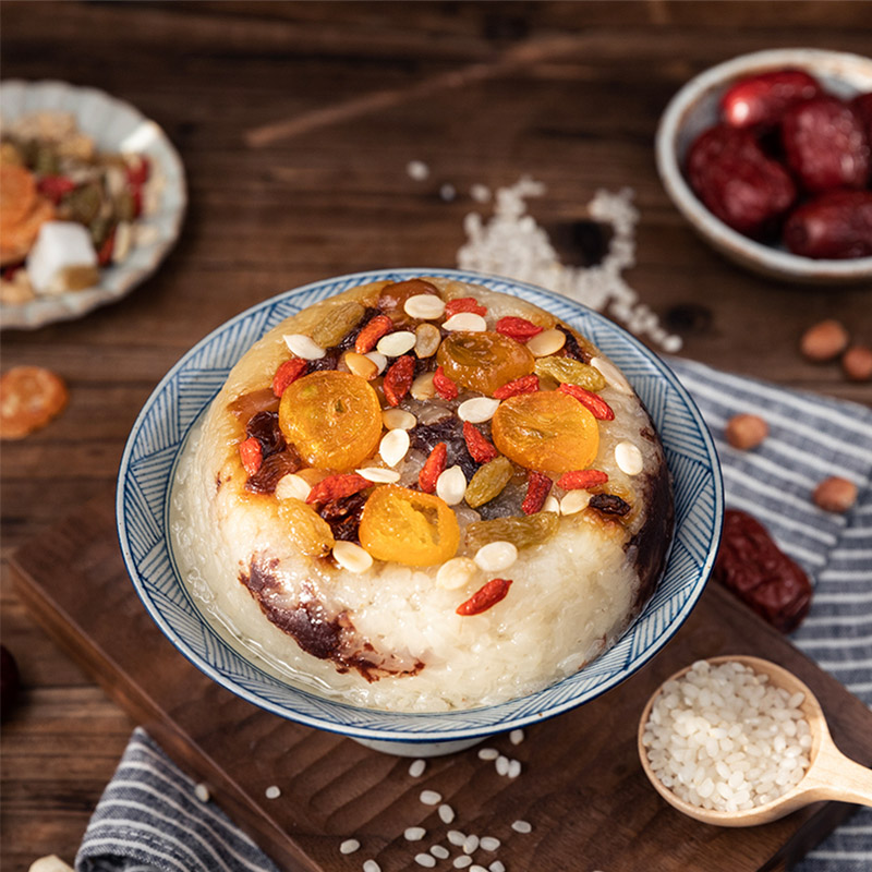 三珍斋八宝饭传统甜点方便速食糯米坚果红豆沙早餐果干什锦糯米饭