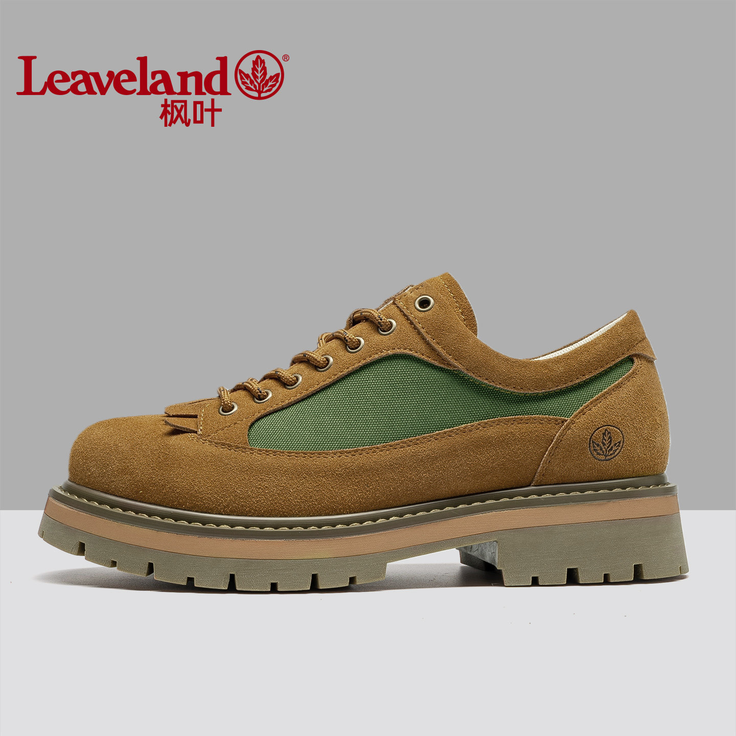 枫叶男鞋户外工装鞋男冬季新款大头鞋厚底增高低帮马丁靴复古潮流,流行男鞋,工装鞋,淘宝优惠券,粉丝福利购,淘宝优惠卷