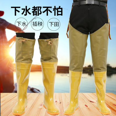 特大码水田鞋46/47码过膝插秧靴软底男女农田靴子水鞋高筒雨鞋