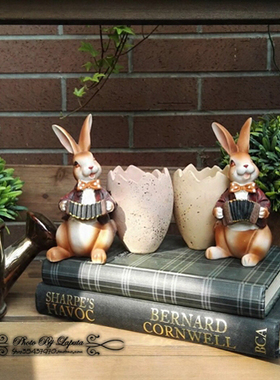 田园风森林系复古做旧婚礼摆件