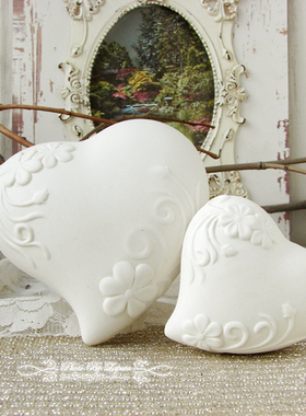 林间地中海风花朵爱心装饰摆件