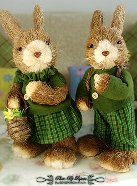 夫妇田园风森林系草编结婚礼物