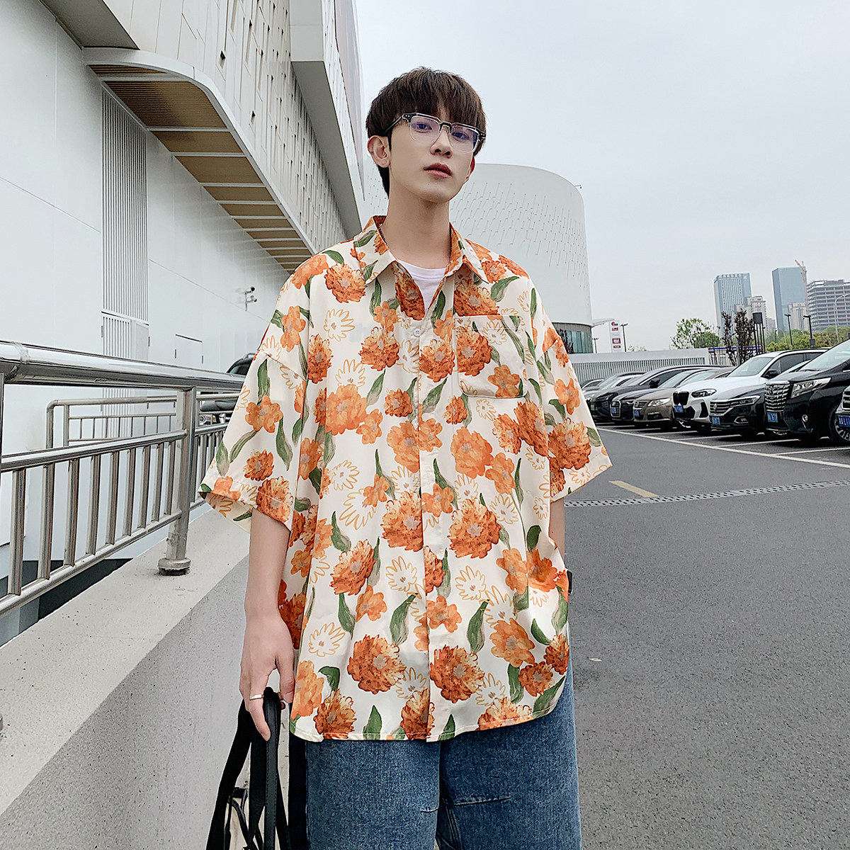 2022夏装港风男短袖衬衫百搭短袖衬衣CS012,男装衬衫,电商A132（原电商B245）