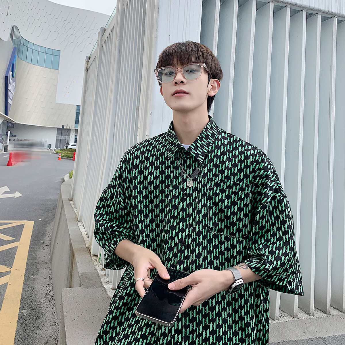 2022夏季新款男女衬衫时尚短袖衬衣CS011,男装衬衫,电商A132（原电商B245）