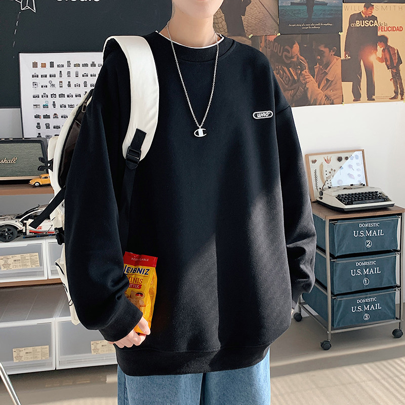 2021新款宽松连帽港风假两件卫衣A821-P50-控68图片