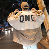 新款格子拼色男士字母多色印j花夹克JK216-P90，男装夹克，电商A132（原电商B245）