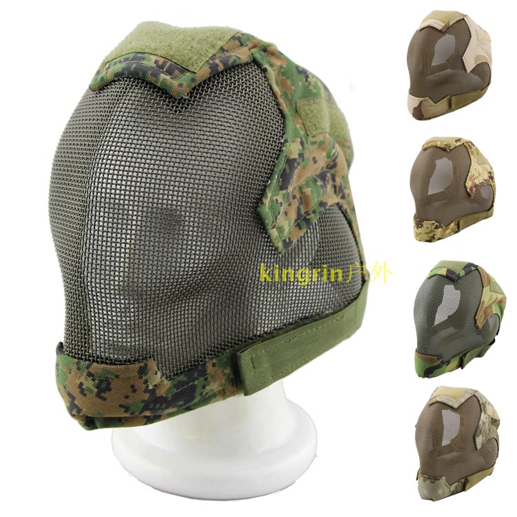 CS护脸 使命召唤包裹抗冲击 全脸包耳防护网面罩 V6面具 可戴眼镜