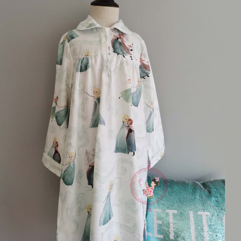 冰雪奇缘艾莎安娜女童两色睡裙