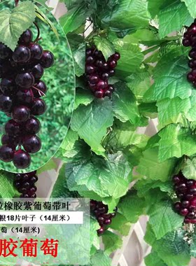 仿真水果藤条大葡萄叶子假蔬菜装饰苹果桔子绿叶植物藤蔓管道吊顶