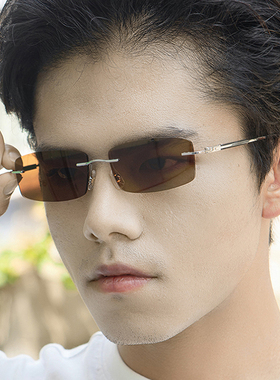 超轻无框太阳眼镜男防紫外线司机开车驾驶墨镜可配近视度数66305