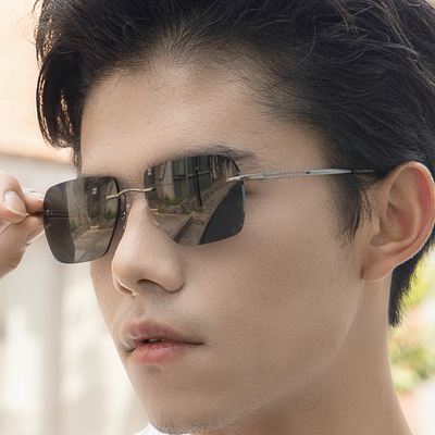 玛斯克妮无框墨镜开车太阳眼镜