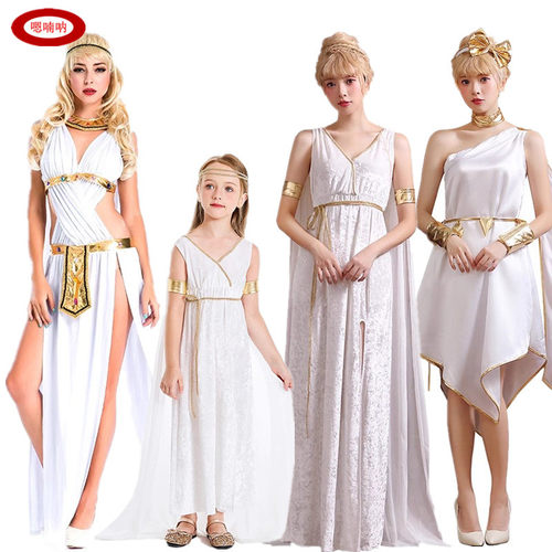 万圣节成人cos希腊女神亲子装