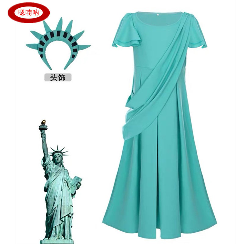 万圣节美国自由女神亲子圣衣古罗马长袍独立日cosplay舞台演出服,女装/女士精品,民族服装/舞台装,淘宝优惠券,粉丝福利购,淘宝优惠卷
