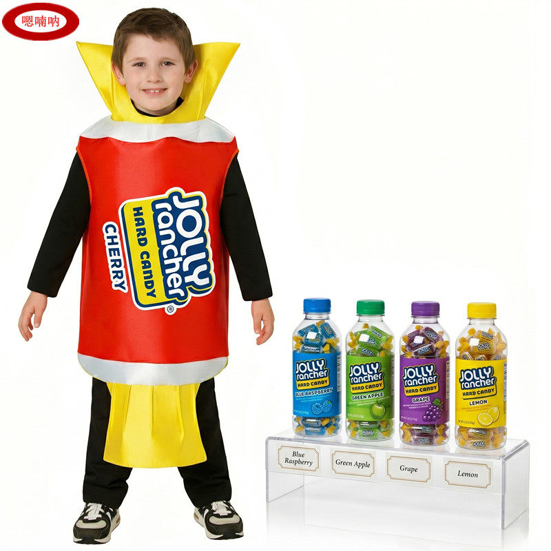 儿童Jolly Rancher糖果服加拿大水果糖造型cosplay万圣节演出服饰